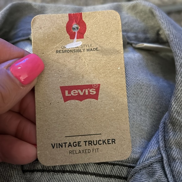 Men’s gray size small Levi jacket new tag measures 22 lacrosse pitch pit new - Picture 4 of 8